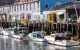 small boats morred at a dock