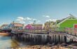pier with colourful houses on
