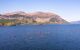 group of tiny kayakers on the Caledonian Canal