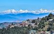 View from the Ridge Shimla. Shimla is capital city of Himchal Pradesh, state of India. It is loacted in Himalayan foothills and is favorite tourist destination.It used to Summer capital in British era