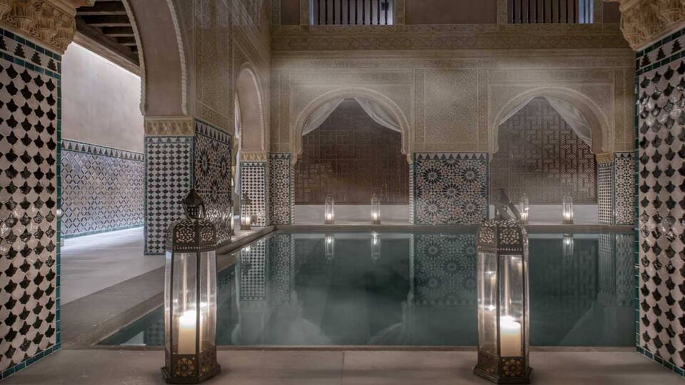 Interior of a hammam bathhouse