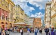 Cityscape views of one of Europe's most beautiful town- Vienna. Peoples on streets, urban life in Vienna. Austria