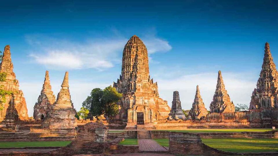 Several ancient temples at Ayutthaya, Bangkok