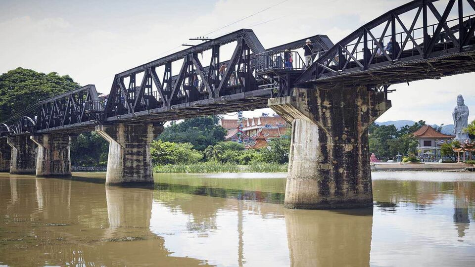 The railway bridge from the side