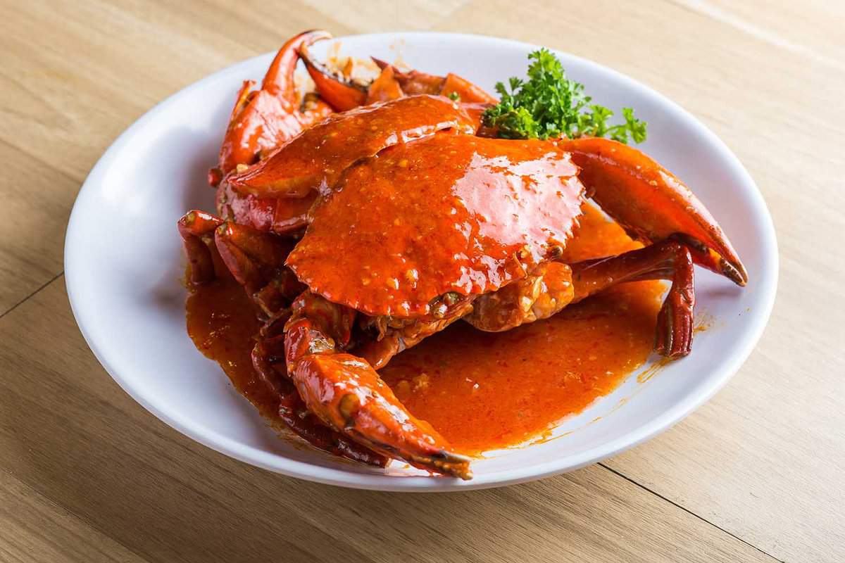 Spicy crab in Singapore style