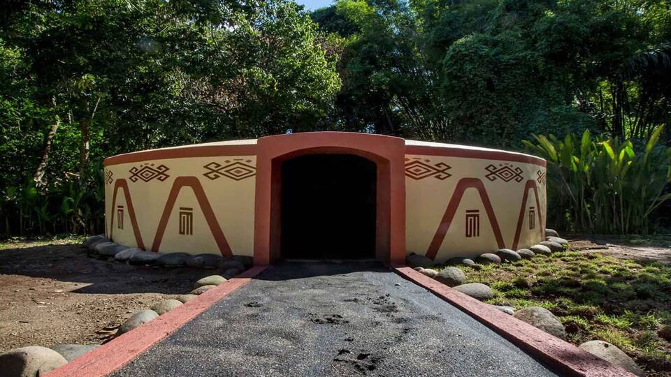 Mayan Temazcal house - traditional steam sauna bath of Mesoamerican cultures.