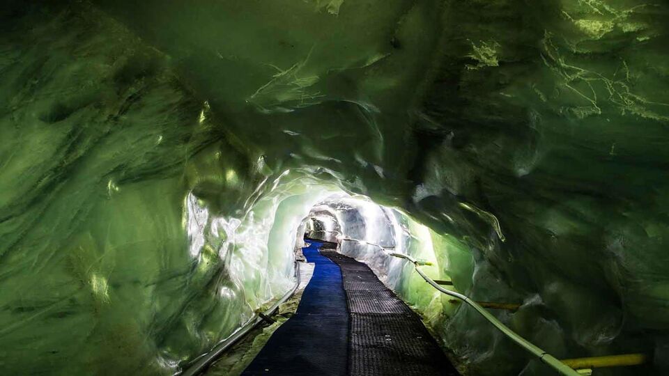 Ice tunnel inside the Glacier Palace, Zermatt